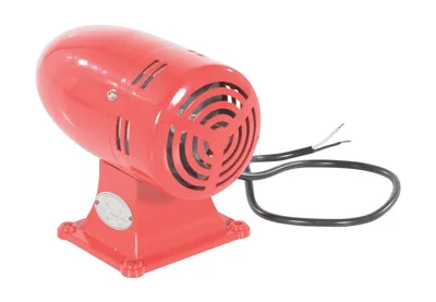 Vestil Steel Warning Siren DC Powered Red