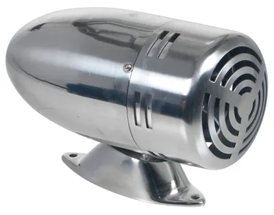 Vestil Steel Warning Siren DC Powered Silver