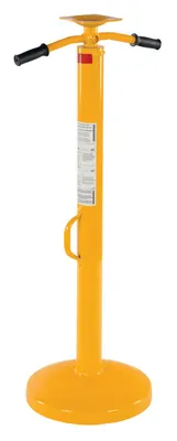 Vestil Steel Economy Stabilizing Jack with 2 Handles 16-5/8 In. x 16-5/8 In. x 44 In. 50,000 Lb. Static Capacity Yellow