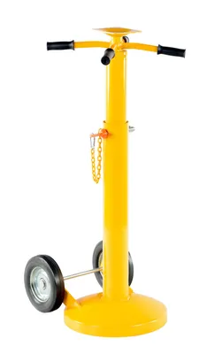 Vestil Steel Economy Stabilizing Jack with Hard Rubber Wheels 18-1/4 In. x 16-5/8 In. x 41 In. 50,000 Lb. Static Capacity Yellow