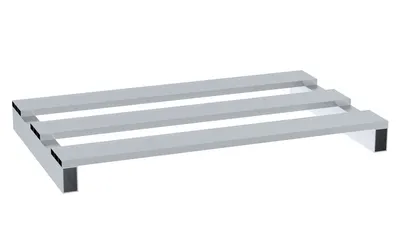 Vestil Aluminum Half Skid 24 In. x 39-7/8 In. x 3-3/4 In. 4,000 Lb. Capacity Silver