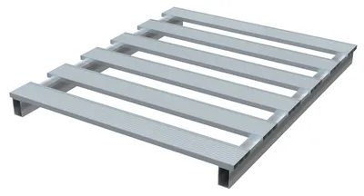 Vestil Aluminum Half Skid 48 In. x 39-7/8 In. x 3-3/4 In. 4,000 Lb. Capacity Silver