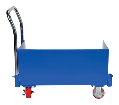 Vestil SLPT-24 low profile hopper shown from an alternate angle