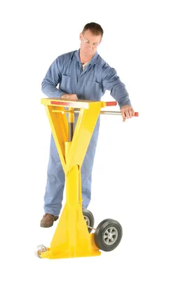 Vestil SP-TOP-BEAM-100 trailer stabilizing jack shown from an alternate angle