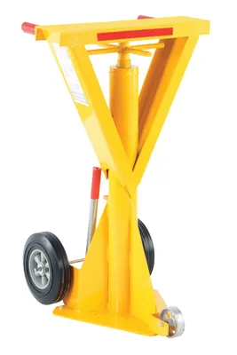 Vestil Steel Trailer Stabilizing Spin Top Beam Jack 26-11/16 In. x 23-3/4 In. x 40 In. 100,000 Lb. Static Capacity Yellow