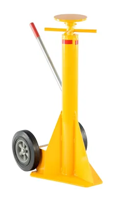 Vestil Steel Trailer Stabilizing Spin Top Jack 26-5/8 In. x 17-5/8 In. x 39-1/2 In. 100,000 Lb. Static Capacity Yellow