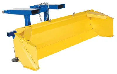 Vestil Steel Snow Plow Fork Mounted Push Box 72 In. Blade Width Blue / Yellow