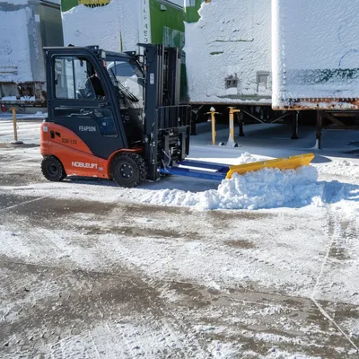 Vestil SPB-VN-848-72 fork truck snow plow shown from an alternate angle