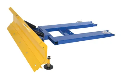 Vestil Steel Fork Mount Snow Plow 72" Blade Blue/Yellow