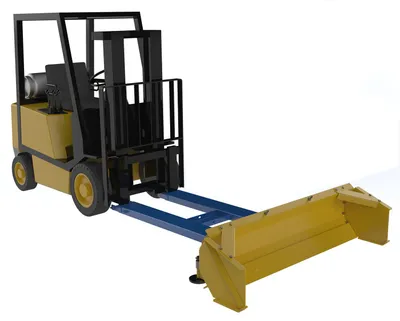 Vestil SPB-VP-848-72 fork truck snow plow shown from an alternate angle