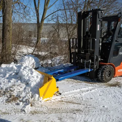 Vestil SPB-VP-848-72 fork truck snow plow shown from an alternate angle