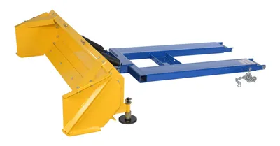 Vestil Steel Fork Mount Snow Pusher 72" Blade Blue/Yellow