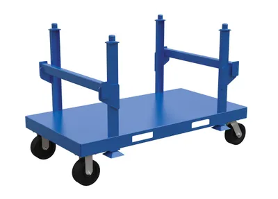 Vestil Heavy Duty Stackable Material Cart 71 In. x 39-3/16 In. x 44-13/16 In. 5,000 Lb. Capacity Blue