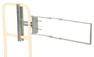 Vestil Galvanized Steel Self-Closing Gate 24 In. to 40 In. Opening Gray