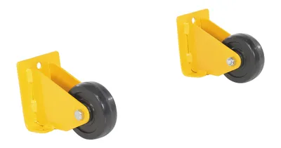 Vestil Hard Rubber Retro Fit Caster/Portability Kit 3 In. x 1 In. Black For 1 Step Poly Step Stool Models