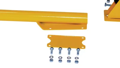 Vestil SPN-1-YL-AOK step poly nestable shown from an alternate angle