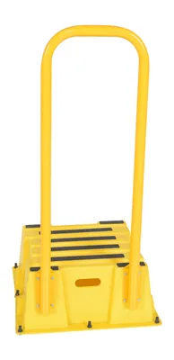 Vestil SPN-1-YL-HR step poly nestable shown from an alternate angle