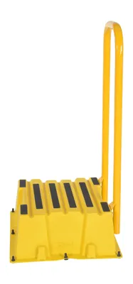Vestil SPN-1-YL-HR step poly nestable shown from an alternate angle