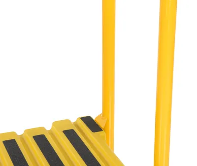 Vestil SPN-1-YL-HR step poly nestable shown from an alternate angle