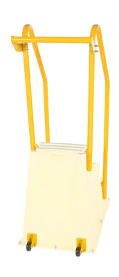 Vestil SPN-3-YL-AOK step poly nestable shown from an alternate angle