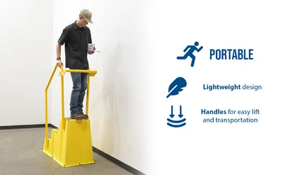 Vestil SPN-3-YL-HR-BR step poly nestable feature highlights