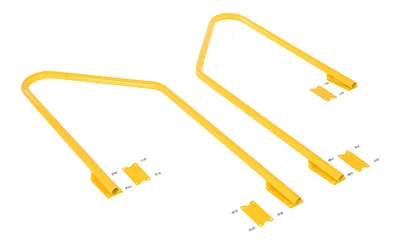 Vestil Steel Retro Fit Handrail Kit For 3 Step Poly Step Stool Models Yellow