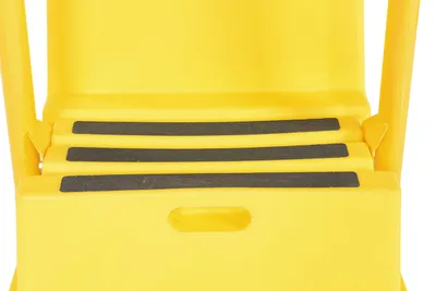 Vestil SPN-3-YL-HR step poly nestable shown from an alternate angle