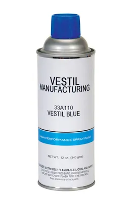 Vestil Solvent Based Touch Up Paint Aerosol Spray 12 Ounces Vestil Blue