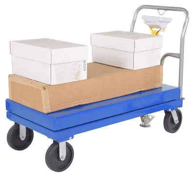 Vestil SPT-2448-SCL steel platform truck shown from an alternate angle