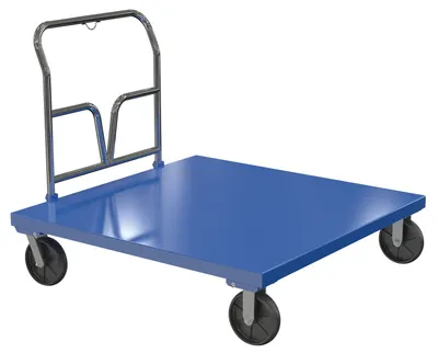 Vestil Steel Platform Hand Truck 48 In x 48 In 3,600 Lb. Capacity Blue