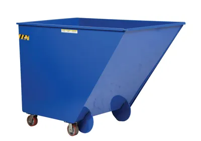 Vestil Steel Portable Dump Truck 2/3 Cubic Yard 18 Cubic Feet 1,000 Lb. Capacity Blue