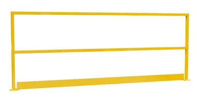 Vestil Steel Safety Handrail with Toe Board 110-1/2 In. x 4 In. x 42 In. Yellow