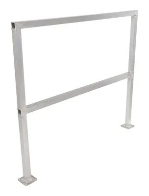 Vestil Aluminum Safety Handrail 50-1/2 In. x 4 In. x 42 In. Silver