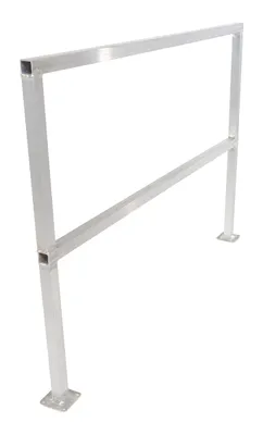 Vestil Aluminum Safety Handrail 62-1/2 In. x 4 In. x 42 In. Silver