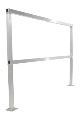 Vestil Aluminum Safety Handrail 74-1/2 In. x 4 In. x 42 In. Silver