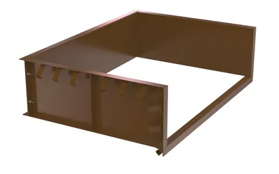 Vestil Steel Shell For Pour In Place Installation 7 Ft. x 6 Ft. Brown