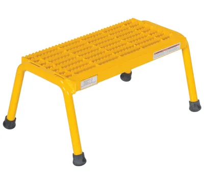 Vestil Aluminum 1 Step Stand 500 Lb. Capacity Yellow