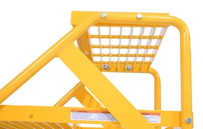 Vestil SSA-2-KD-Y aluminum step stand shown from an alternate angle