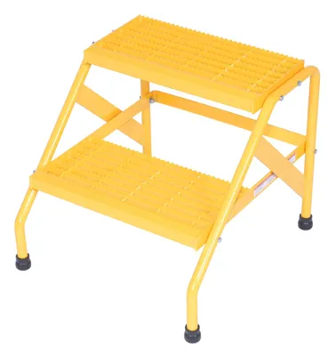 Vestil Aluminum 2 Step Knock Down Stand 500 Lb. Capacity Yellow