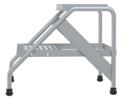 Vestil SSA-2 aluminum step stand shown from an alternate angle