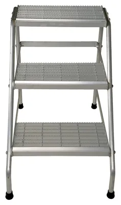 Vestil SSA-3-KD aluminum step stand shown from an alternate angle
