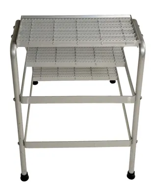 Vestil SSA-3-KD aluminum step stand shown from an alternate angle