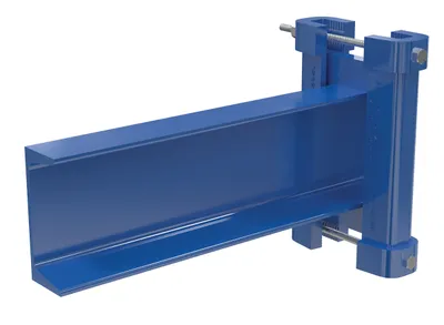 Vestil Steel Cantilever Straight Arm No Lip 12 In. Length 3,000 Lb. Capacity Blue