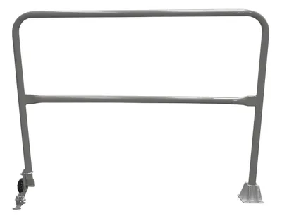 Vestil Steel Dock Safety Swing Gate 5 Ft. Length Gray Semi Gloss