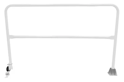 Vestil Steel Dock Safety Swing Gate 6 Ft. Length White