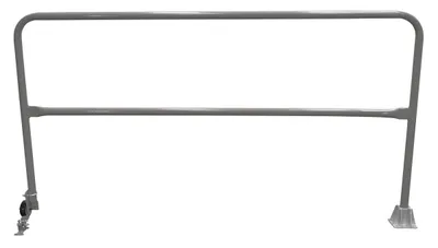 Vestil Steel Dock Safety Swing Gate 7 Ft. Length Gray Semi Gloss