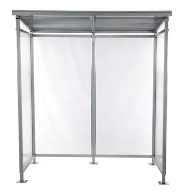Vestil SSH-7939-80 smoking shelter bus stop shown from an alternate angle