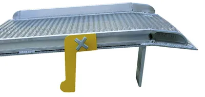 Vestil Factory Installed Steel Sliding Span Lock Option for Curb Style 13/14 Aluminum Dock Boards Yellow