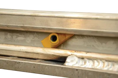 Vestil SSL-2 aluminum truck dockboards (welded aluminum curbs) shown from an alternate angle