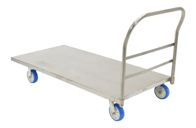 Vestil SSPT-3060 stainless steel platform truck shown from an alternate angle